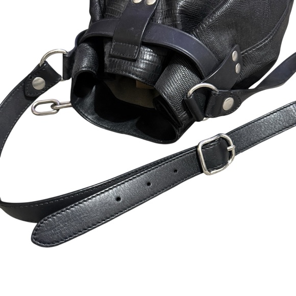 AUTH ALEXANDER WANG ALPHA LIZARD BUCKET BAG🦎 Chain Leather shoulder & crossbody - Picture 6 of 16